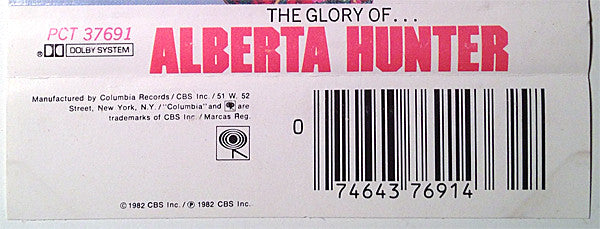 Alberta Hunter : The Glory Of Alberta Hunter (Cass, Album, RE, Dol)