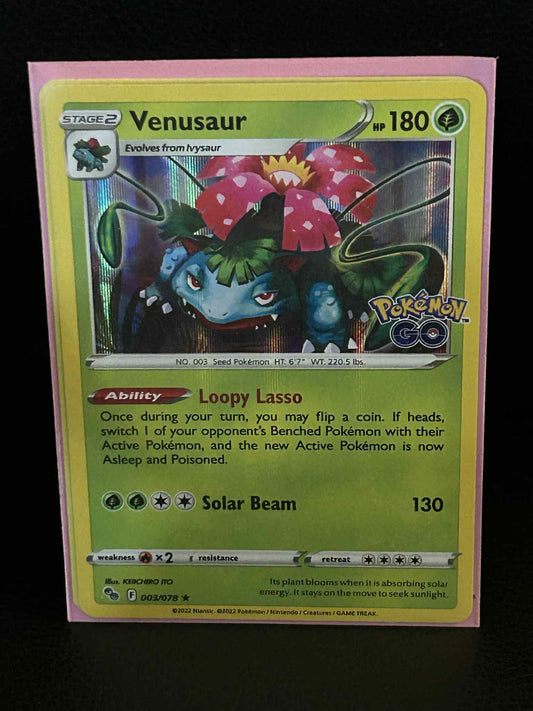 Venusaur - 003/078 - Holo Rare Pokemon Go Pokemon Lightly Played, English
