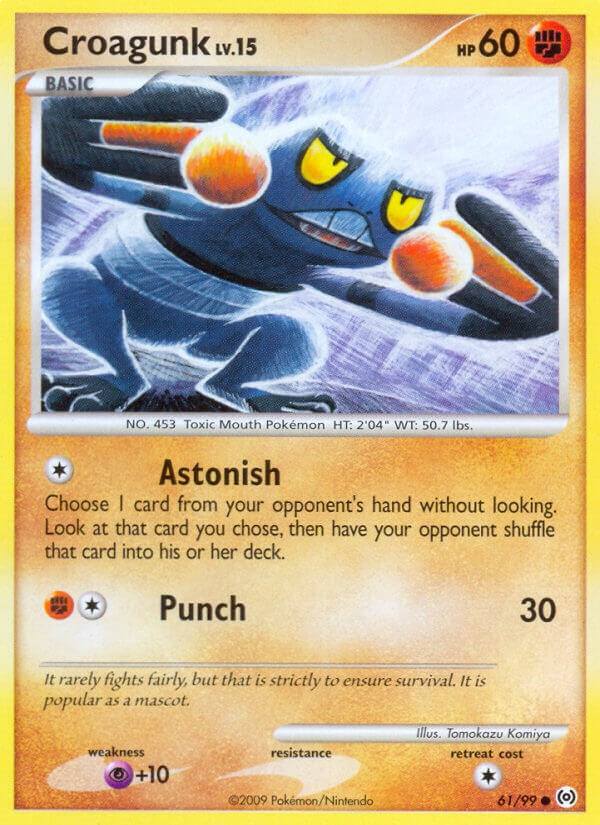 Croagunk 61/99 Arceus Common Pokemon Normal Lightly Played English Trading Card