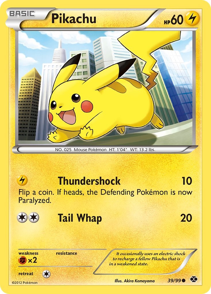 Pikachu 39/99 Next Destinies Common Pokemon Normal Lightly Played English Trading Card