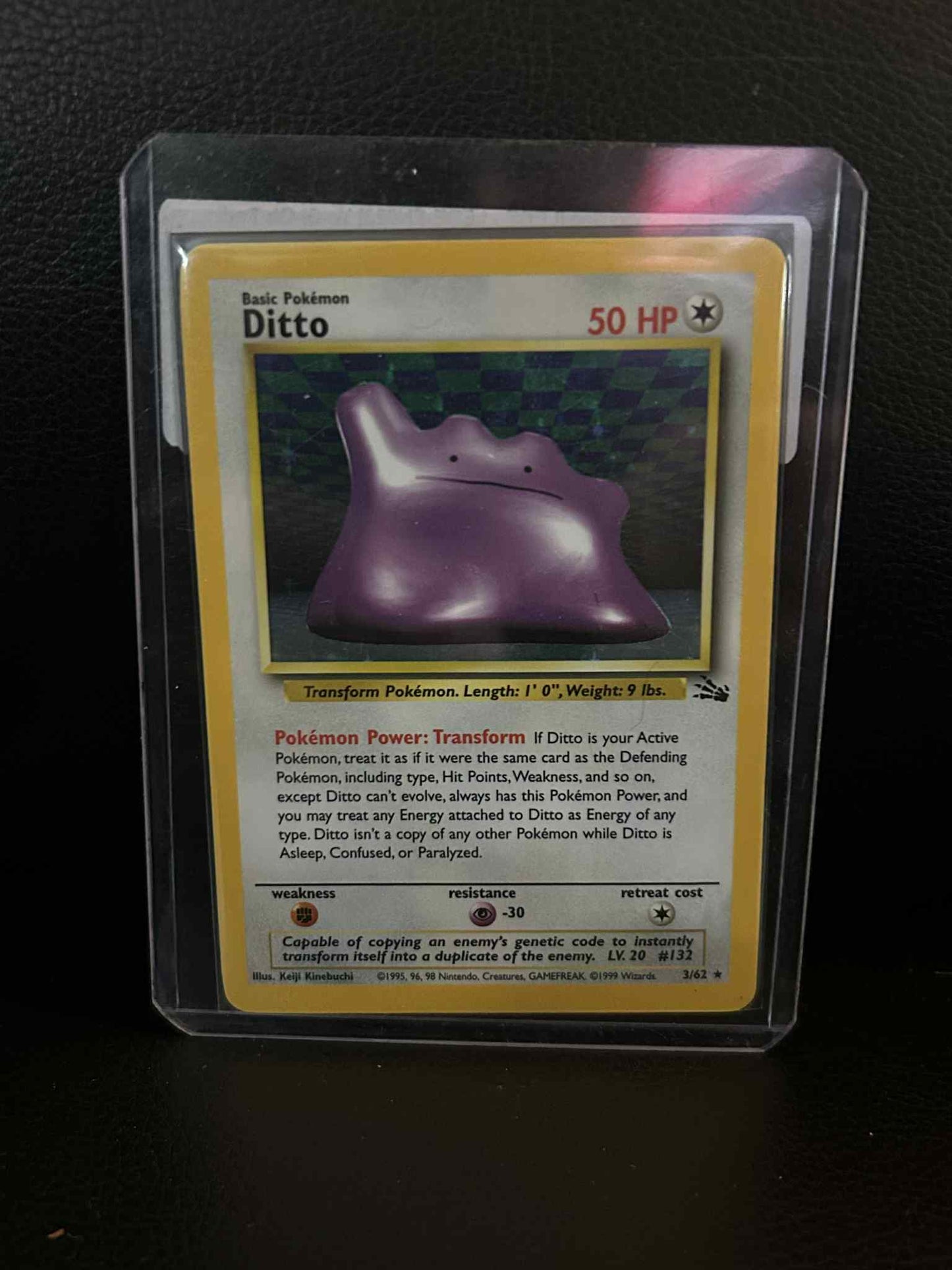 Ditto - 3/62 - Holo Rare - Unlimited Edition  Fossil Pokemon