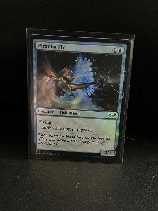 Piranha Fly - Foil Duskmourn: House of Horror Magic: the Gathering Lightly Playe