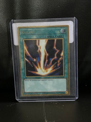 Raigeki - MGED-EN038 - Premium Gold Rare - 1st Edition Maximum Gold: El Dorado Y