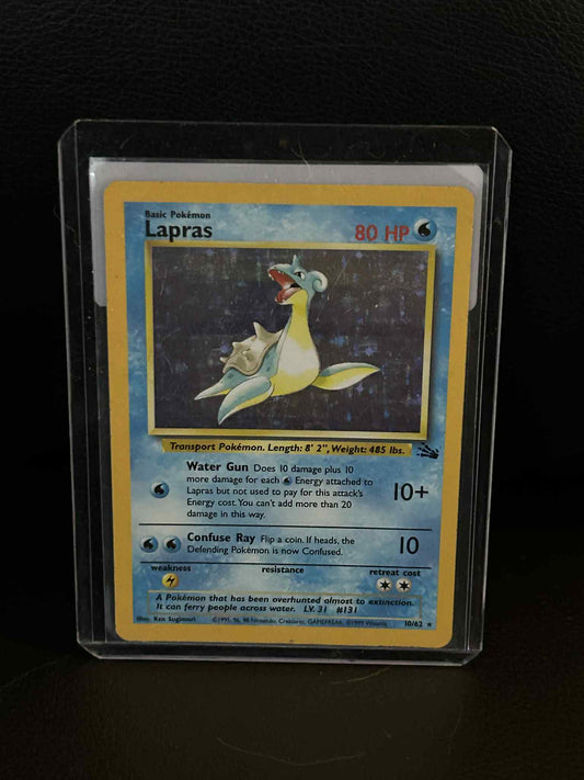 Lapras - 10/62 - Holo Rare - Unlimited Edition Fossil Pokemon
