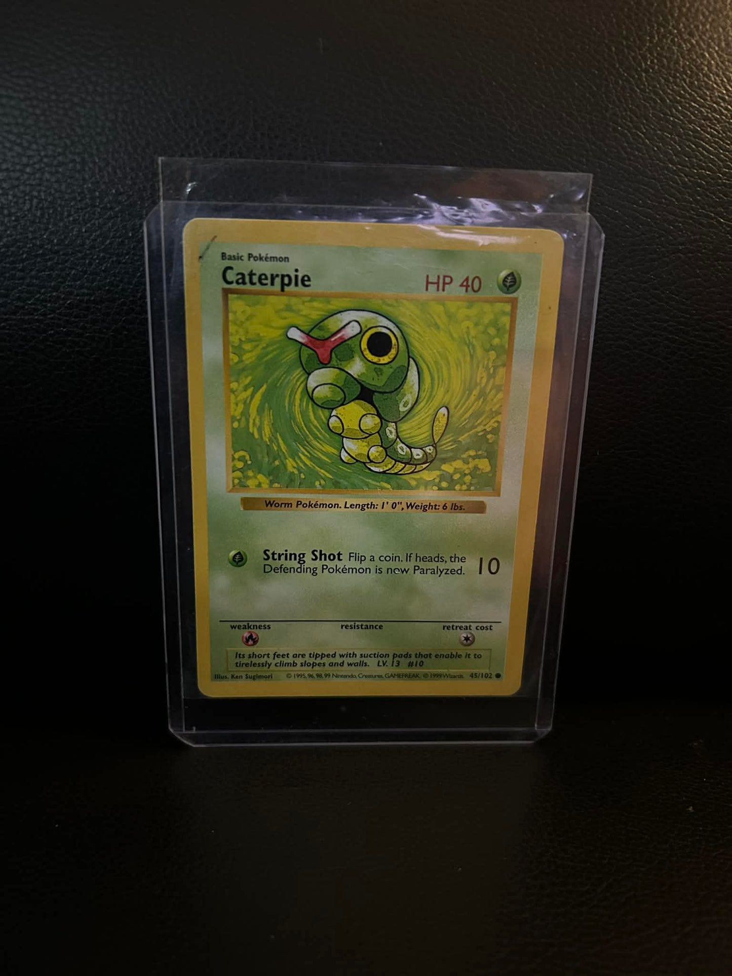 Caterpie - 45/102 - Common - Shadowless Edition Base Set (Shadowless) Pokemon Da