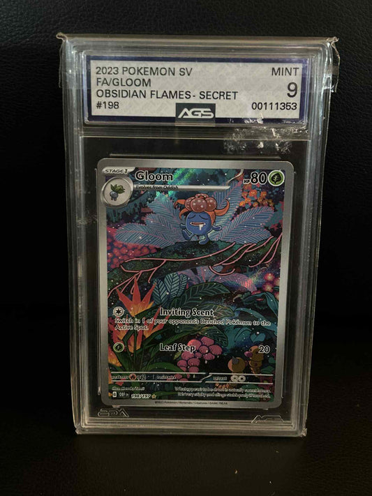 Gloom - 198/197 - Illustration Rare Obsidian Flames Pokemon Graded