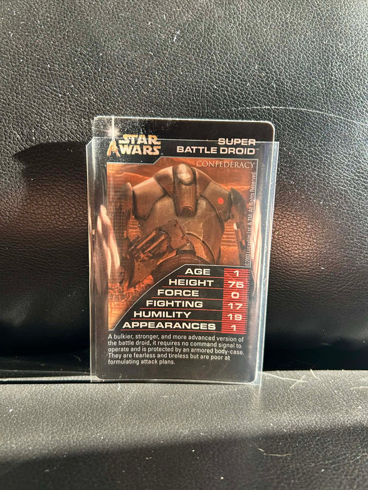 Super Battle Droid Episodes 1-3 Star Wars Top Trumps Moderately Played