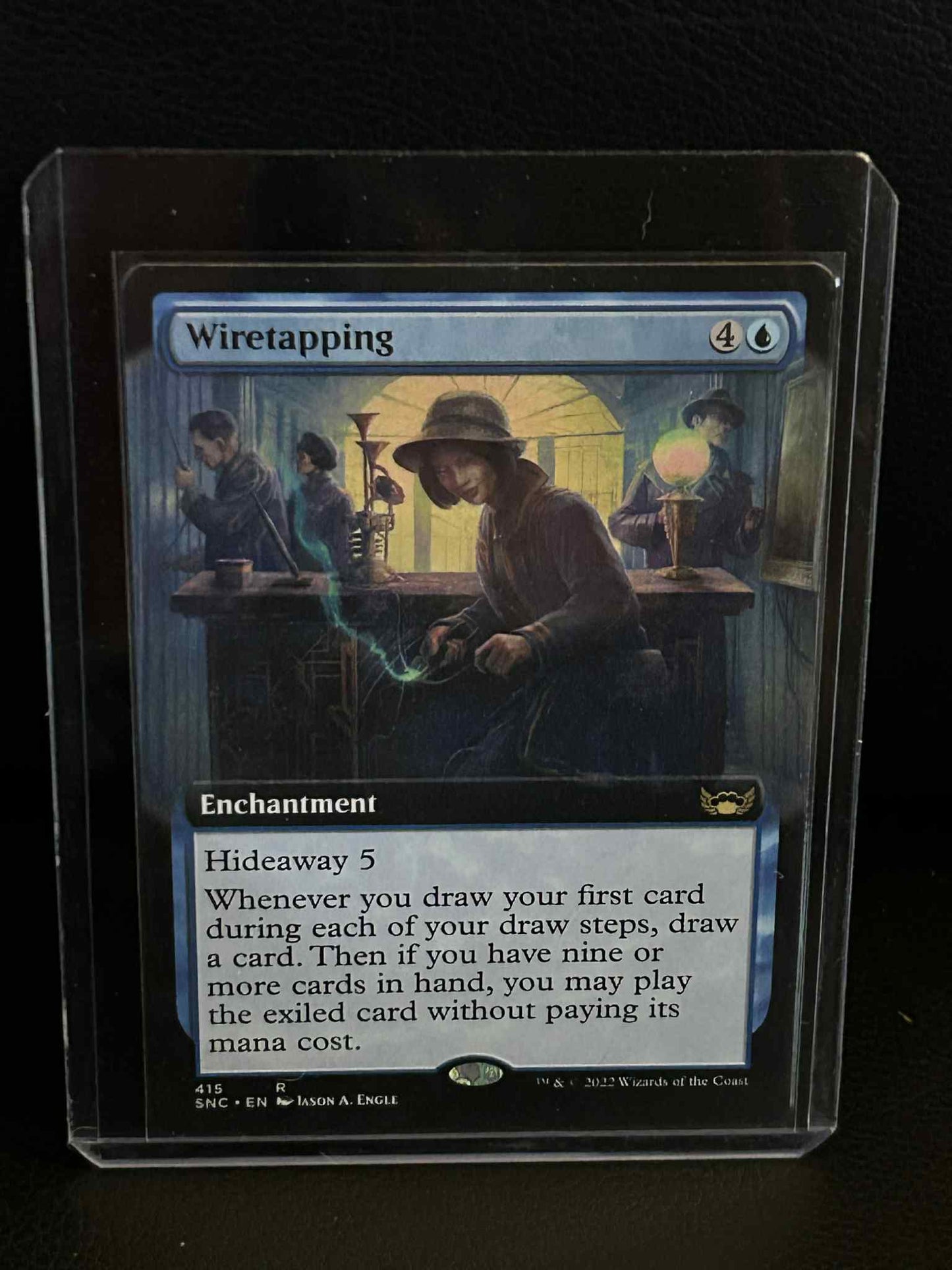 Wiretapping - Extended Art Streets of New Capenna Magic: the Gathering Lightly P