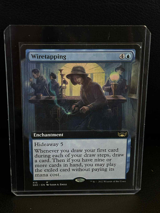 Wiretapping - Extended Art Streets of New Capenna Magic: the Gathering Lightly P