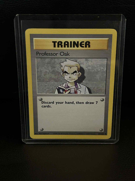 Professor Oak - 88/102 - Uncommon - Unlimited Edition Base Set Pokemon Moderatel