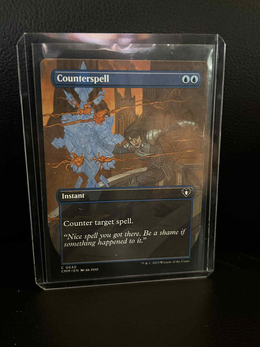 Counterspell - Foil - Borderless  Commander Masters Magic: the Gathering
