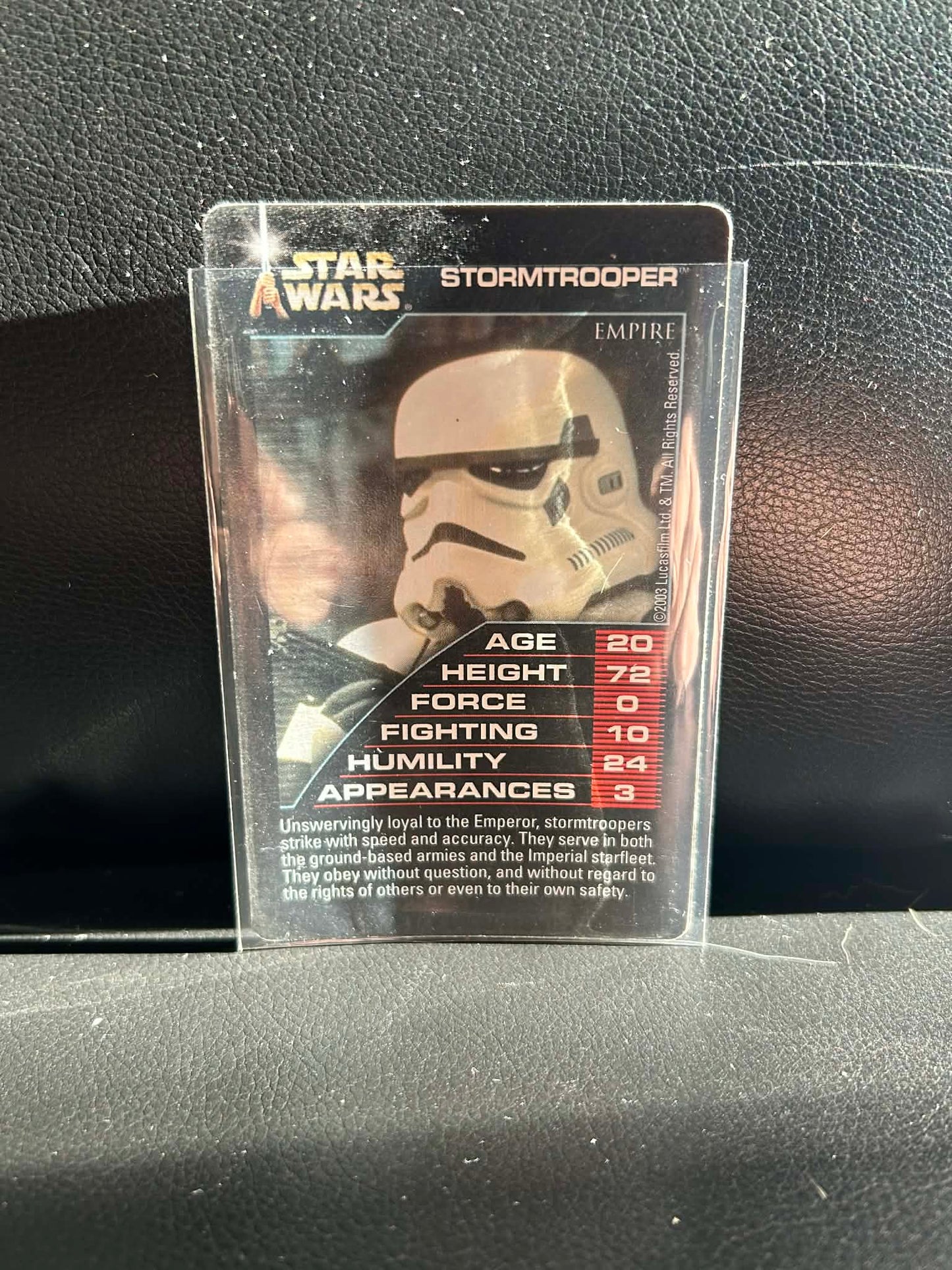Stormtrooper Episodes 4-6 Star Wars Top Trumps Moderately Played