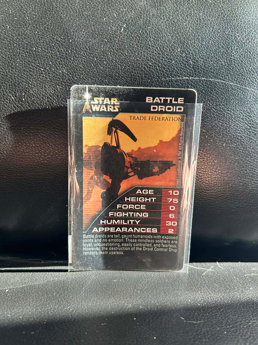 Battle Droid Episodes 1-3 Star Wars Top Trumps Moderately Played