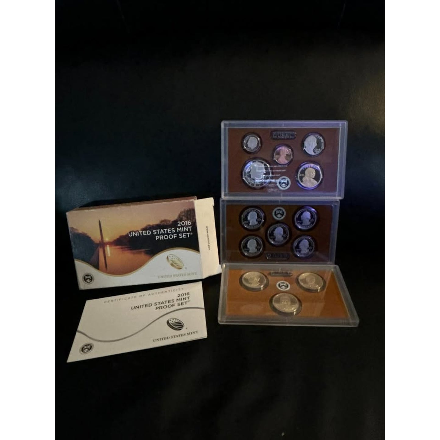 2016-S US Mint 13-Münzen-Proof-Set komplett mit Schubern/Box+COA