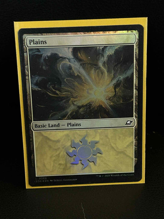 Plains (0268) - Foil Edge of Eternities Magic: the Gathering Near Mint, English