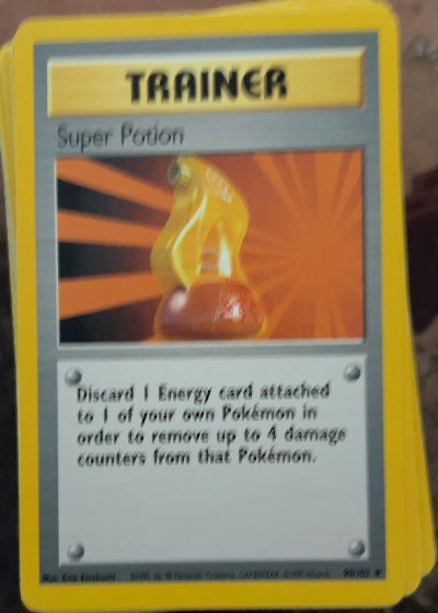 Super Potion 090/102 Base Set Uncommon Pokemon Normal Moderately Played English Trading Card